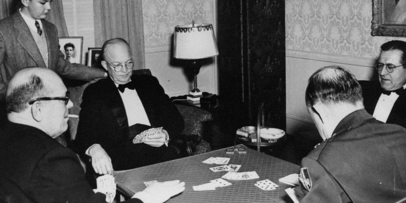 Ike Playing Bridge